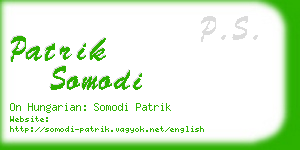 patrik somodi business card